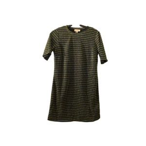 Shimmery blue striped dress